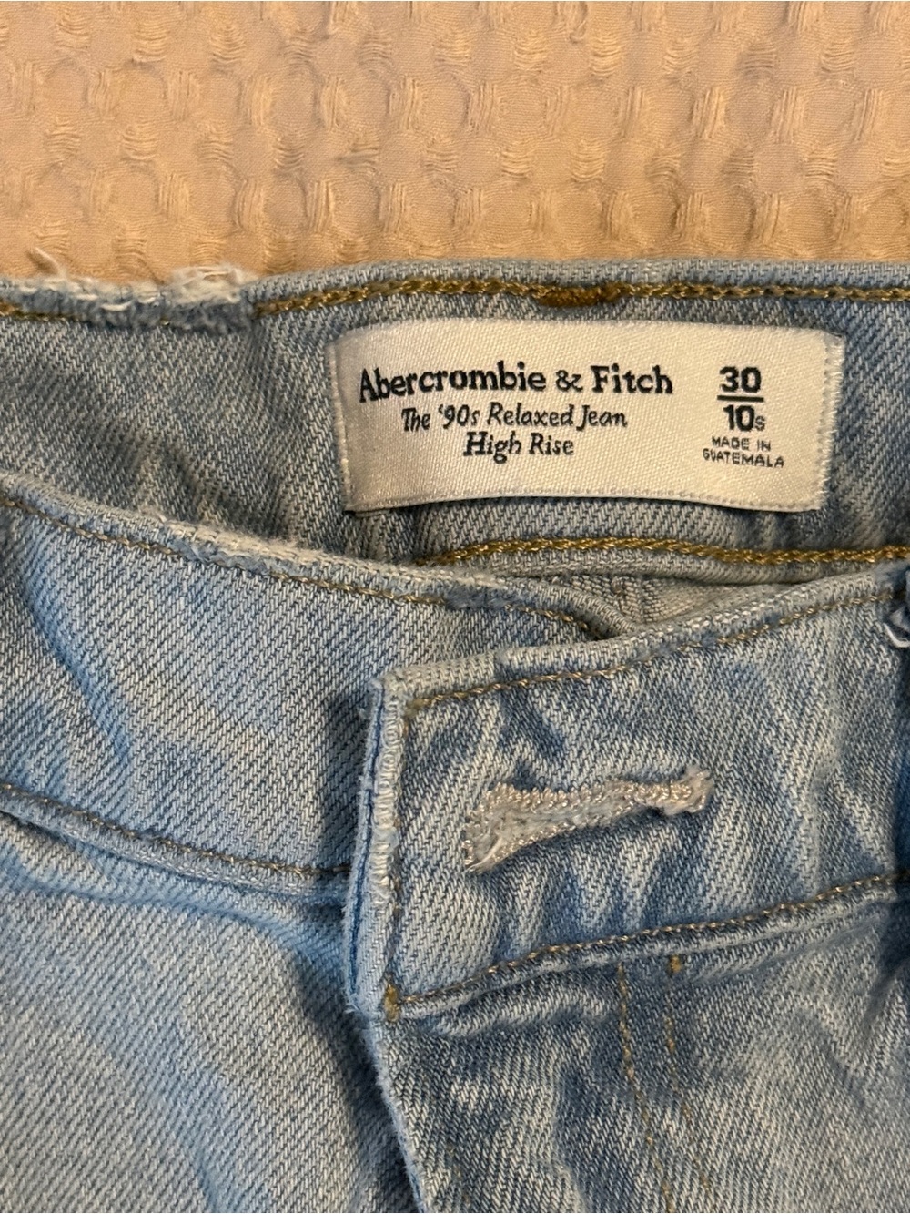 Abercrombie & Fitch Light Blue High Rise Relaxed Jeans